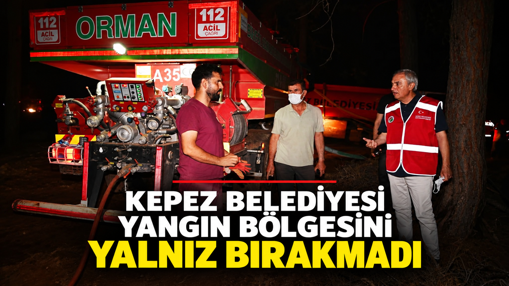 Kepez Belediyesi yangın bölgesini yalnız bırakmadı