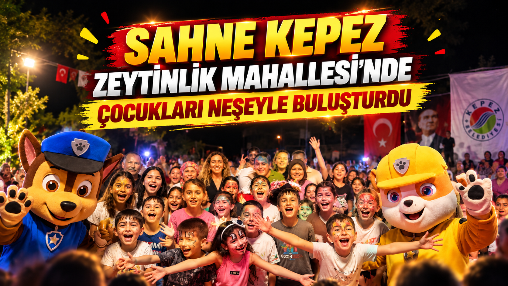 Sahne Kepez Zeytinlik Mahallesi'nde çocukları neşeyle buluşturdu