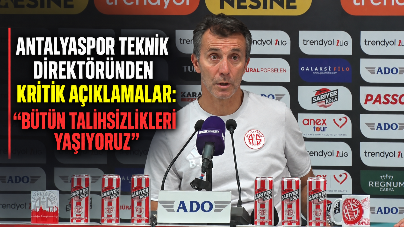 Antalyaspor teknik direktöründen kritik açıklamalar: "Bütün talihsizlikleri yaşıyoruz"