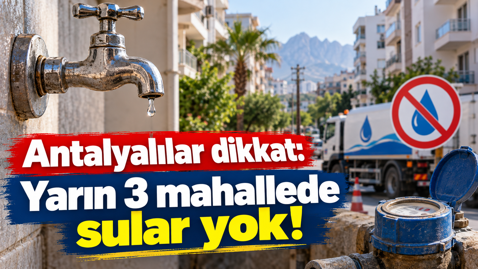 Antalyalılar dikkat: Yarın 3 mahallede sular yok!