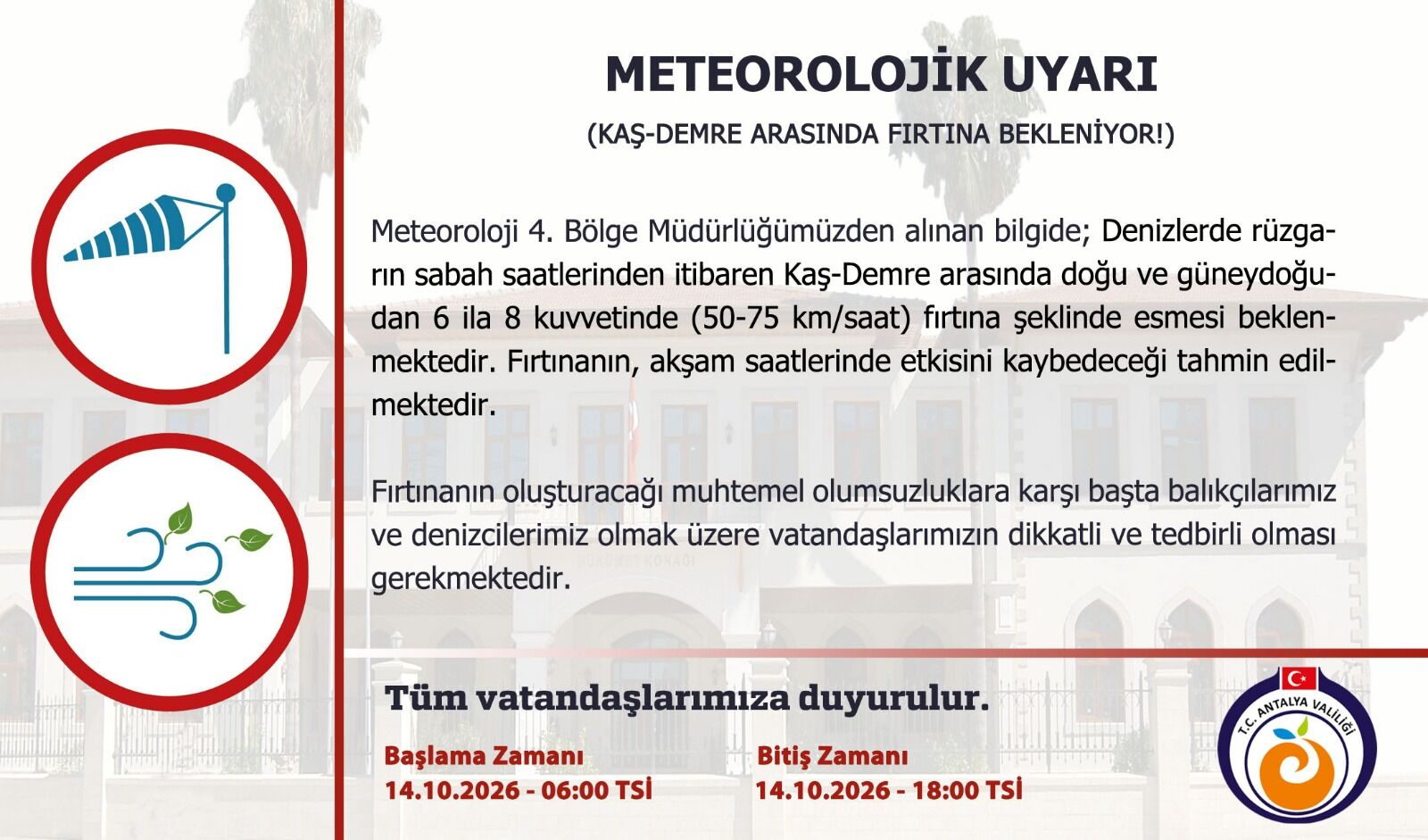 Antalya Yağış Uyarı-1