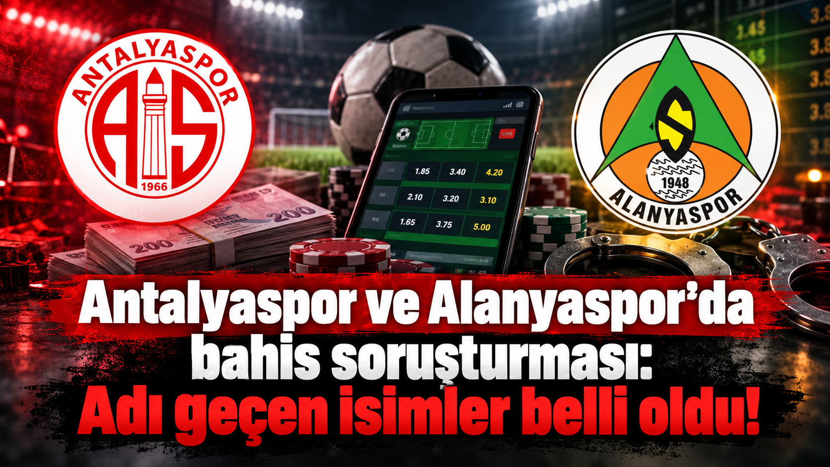 Antalyaspor ve Alanyaspor’da bahis soruşturması: Adı geçen isimler belli oldu!