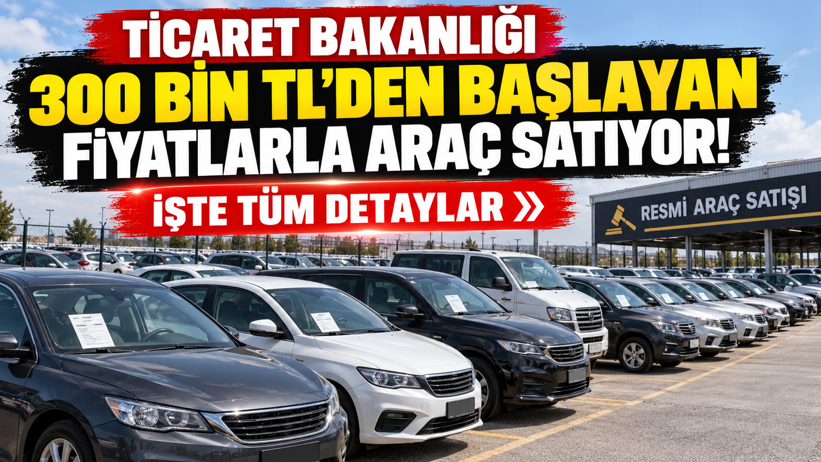 Ticaret Bakanlığı 300 bin TL'den başlayan fiyatlarla araç satıyor! İşte tüm detaylar