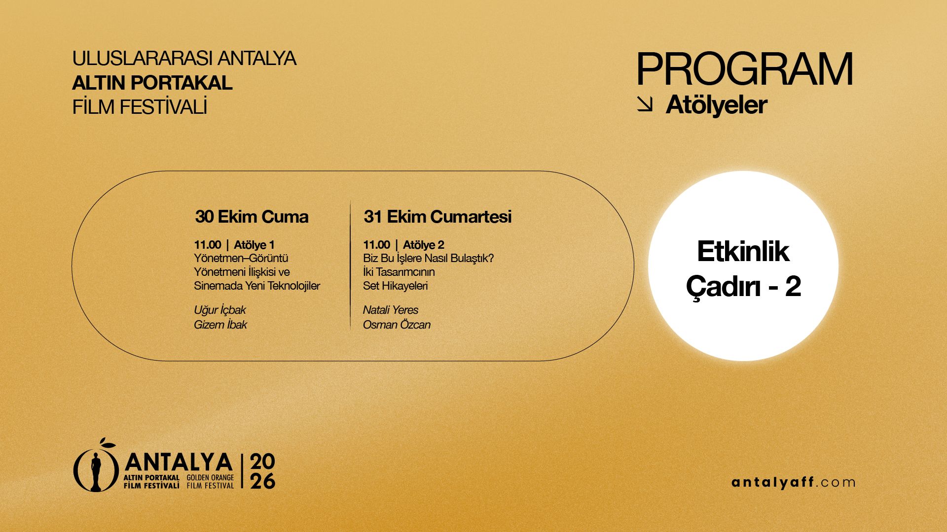 Altın Portakal Panel, Forum, Söyleşi Ve Atölyelere Ev Sahipliği Yapacak4