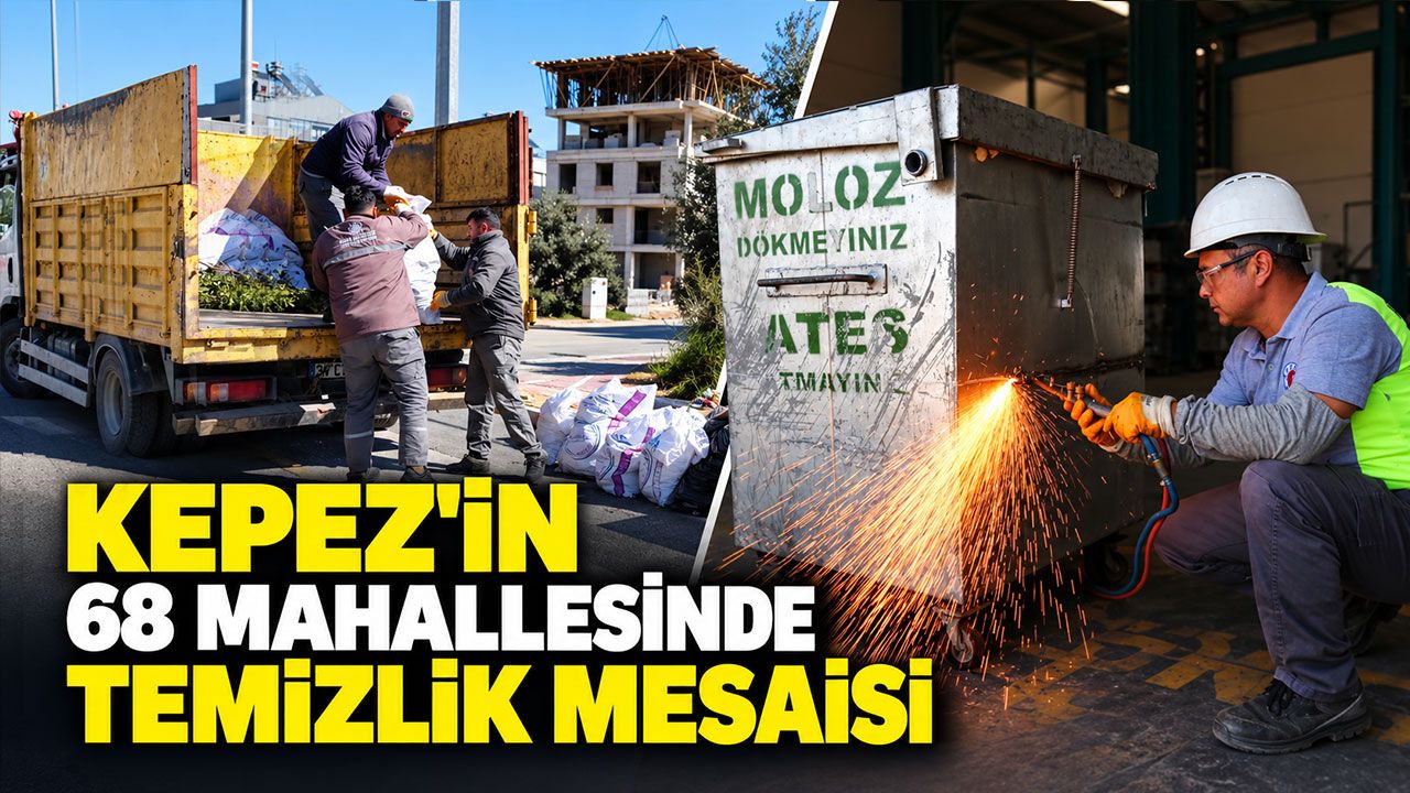 Kepez'in 68 mahallesinde temizlik mesaisi