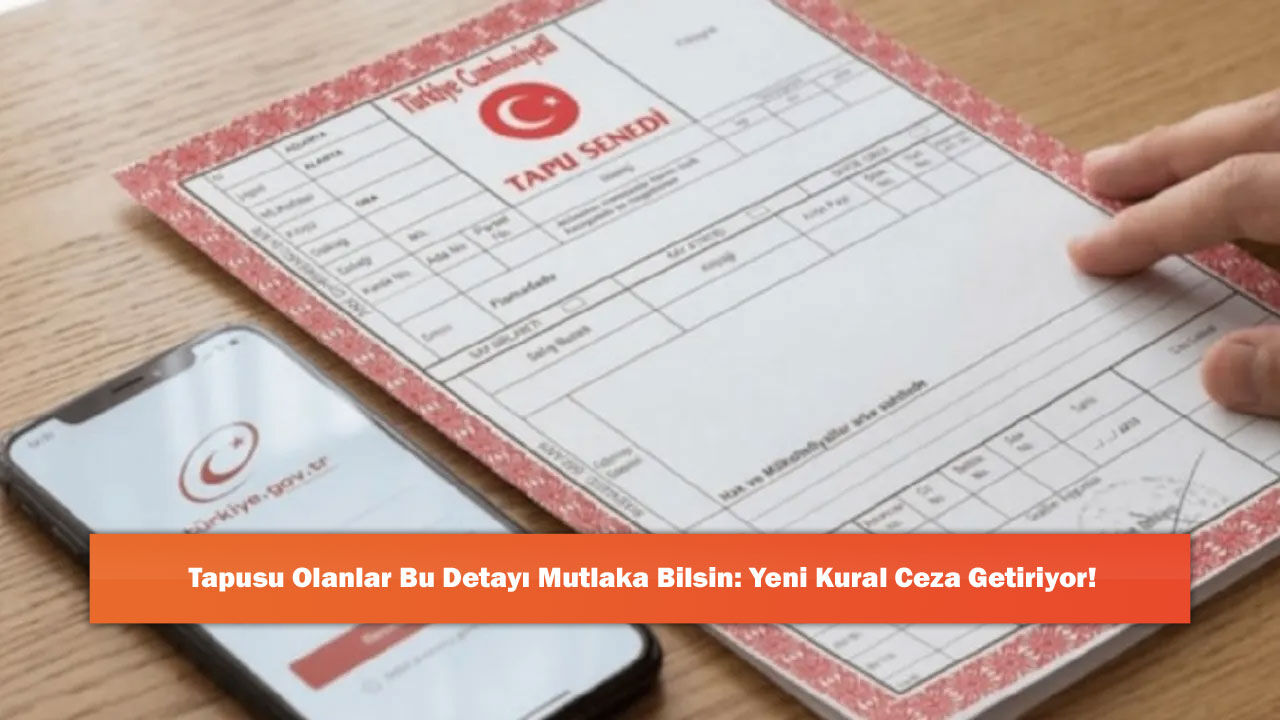 Tapusu Olanlar Bu Detayı Mutlaka Bilsin: Yeni Kural Ceza Getiriyor!