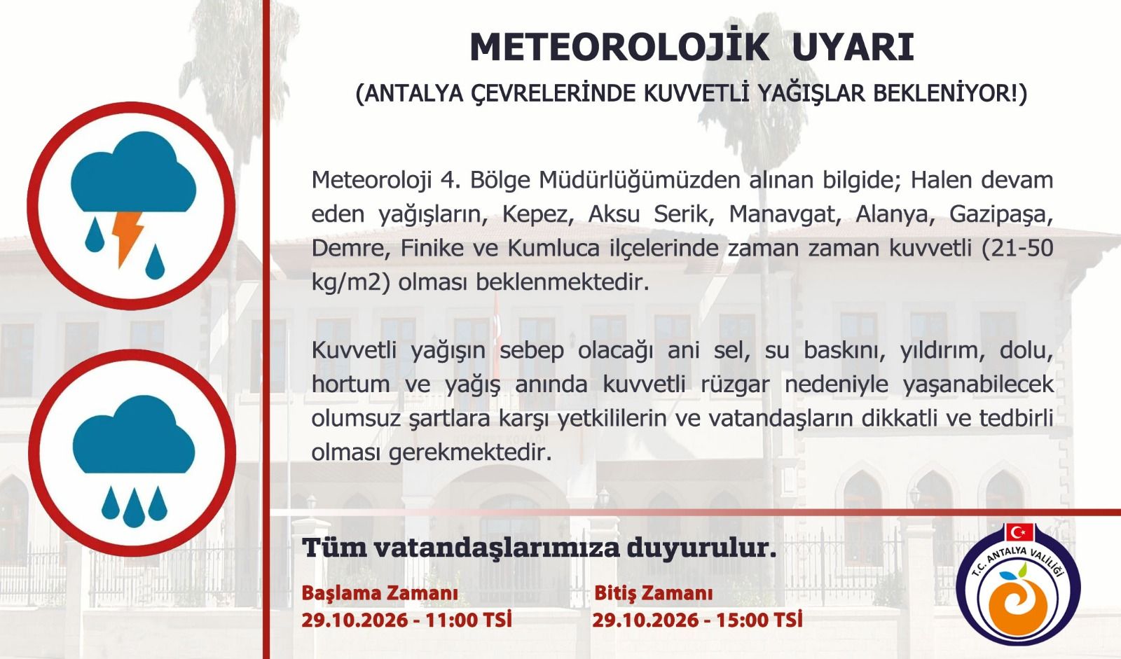 Valilik Uyarı