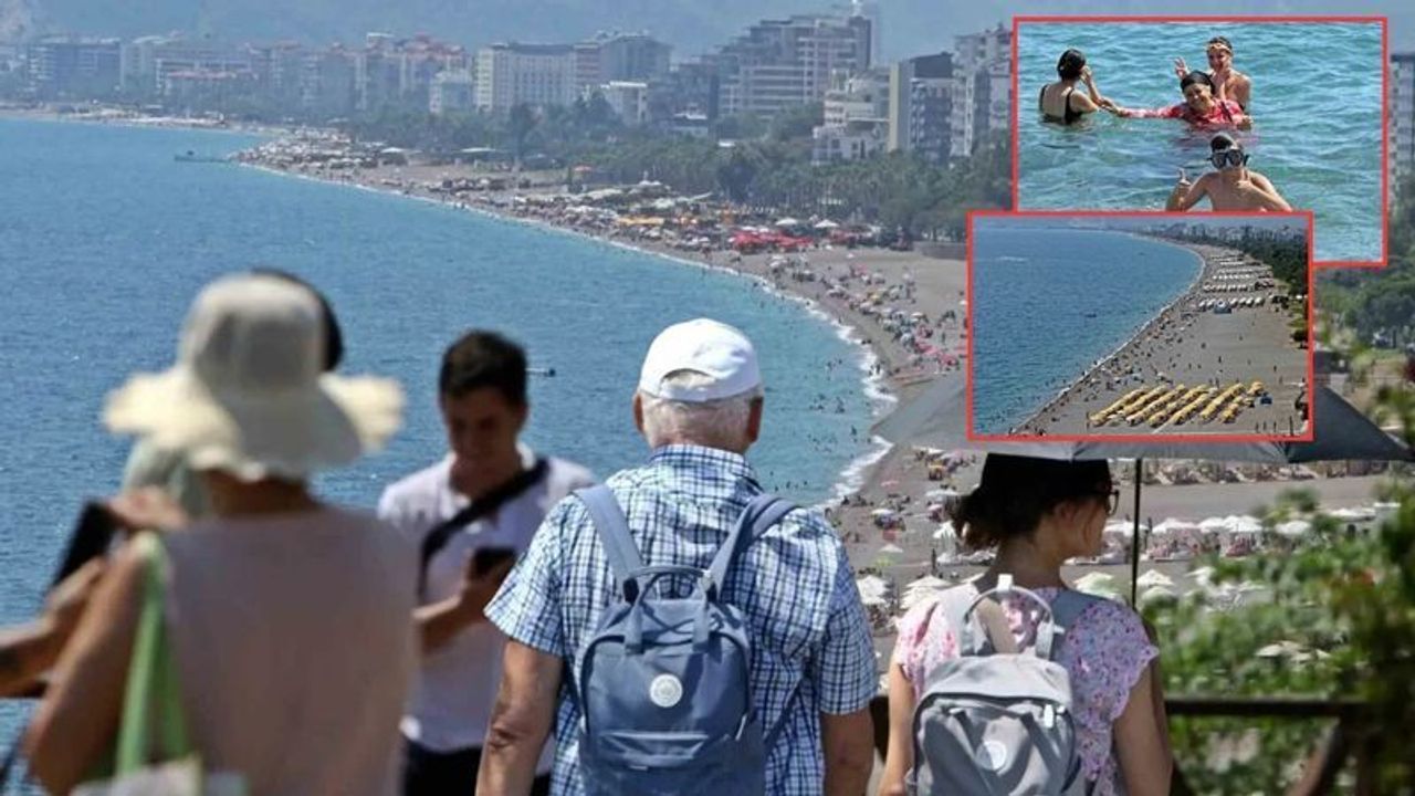 Antalya sahilinde yoğunluk azaldı!