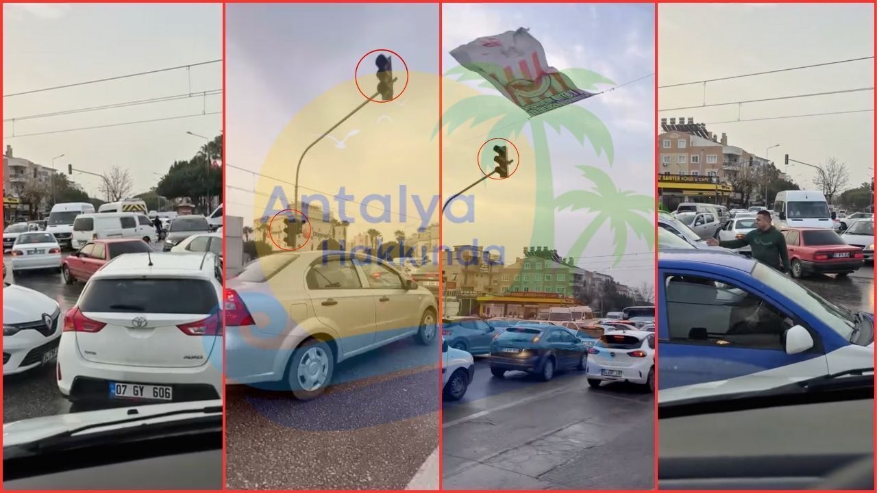 Antalya’da trafik kilitlendi, vatandaş trafik polisi oldu: İşte o anlar!