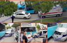 Antalya’da zincirleme kaza: Otobüs ve otomobiller çarpıştı!