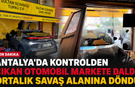 Antalya'da kontrolden çıkan otomobil markete daldı: Ortalık savaş alanına döndü