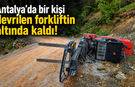 Antalya'da bir kişi devrilen forkliftin altında kaldı!