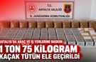 Antalya’da araç ve iş yerlerine baskın: 1 ton 75 kilogram kaçak tütün ele geçirildi