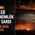 Antalya Serik’te alevler 30 dönümlük alanı sardı: Sera son anda kurtarıldı
