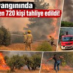 Aksu orman yangınında 720 kişi tahliye edildi: 254 hane boşaltıldı