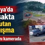 Antalya'da kavşakta korkutan çarpışma: Kaza anı kamerada
