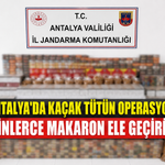 Antalya'da kaçak tütün operasyonu: Binlerce makaron ele geçirildi