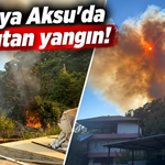 Antalya Aksu'da korkutan yangın!