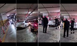 Antalya'da AVM otoparkından çıkamadılar! Oyun havası oynadılar!