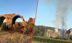 Antalya'da UNESCO listesindeki su kemerinde yangın paniği!
