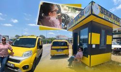 Antalya'da eşinin önerisiyle başladığı taksicilik mesleği oldu
