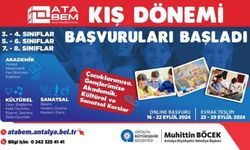 Antalya’da ATABEM kış dönemi kurs kayıtları başlıyor