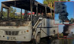 Antalya’da midibüs alev alev yandı!