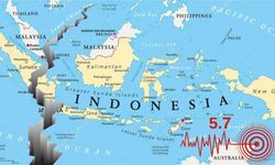 Endonezya'da 5.7 büyüklüğünde deprem!