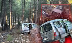 Burdur'da araç şarampole uçtu! 3 yaralı