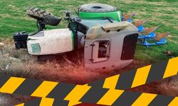 Isparta'da traktör şarampole yuvarlandı!