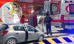 Antalya'da otomobil kaldırıma çarptı: 1 yaralı