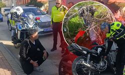 Antalya'da bu da oldu: Motosikletini metrelerce yüksekten attı!