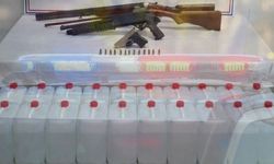 Antalya'da kaçak alkol ve silah operasyonu!