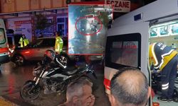 Antalya'da motosiklet otomobille çarpıştı! O anlar kamerada