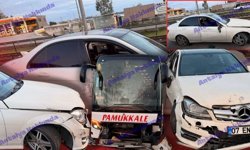 Antalya'da film sahnelerini aratmayan kaçış! Ters yöne girip kaza yaptılar