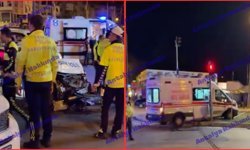 Antalya’da ambulans ile polis aracı çarpıştı!