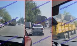 Antalya'da briket yüklü kamyon faciaya davetiye çıkardı!