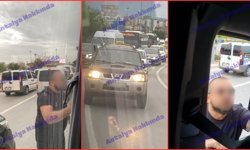 Antalya’da trafikte kavga anları kamerada!