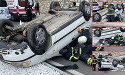 Burdur'da otomobil takla attı 2 kişi yaralandı!