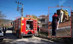 Burdur'da baca yangını söndürüldü