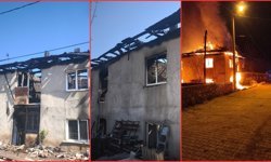 Burdur’da yanan ev kullanılamaz hale geldi!