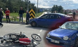 Burdur’da motosiklet ile otomobil kaza yaptı: 2 yaralı!