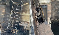 Burdur'da korkutan yangın! Tek katlı ev yandı