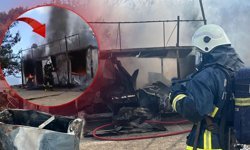 Antalya'da işçilerin kaldığı konteynerde yangın paniği!