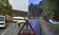 Antalya'da minibüs yoldan çıktı: 2 kişi yaralandı