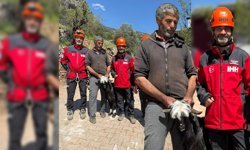 Antalya'da mahsur kalan keçiler için nefes kesen operasyon!