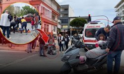 Antalya'da motosiklete çarpıp kaçtı: Anne yaralandı küçük çocuk gözyaşlarına boğuldu!