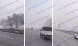 Antalya'da o bölgeyi sis kapladı: Sürücüler zor anlar yaşadı