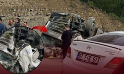 Isparta-Antalya yolunda tır faciası: Araç hurdaya döndü