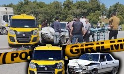 Antalya'da ticari taksi ile otomobil çarpıştı: 2 yaralı